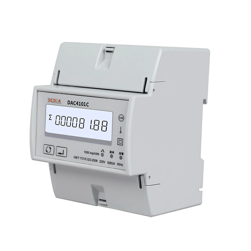 Dac4101c DIN-skinne med relæ forudbetalt 1-faset Modbus energimåler