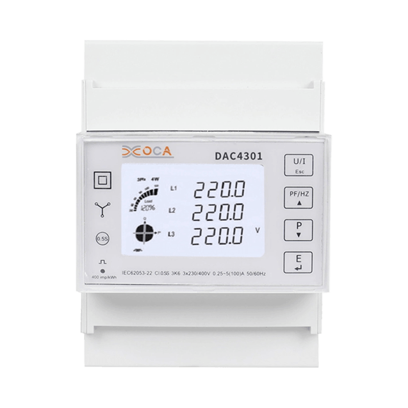 Dac4301 DIN-skinne AC Multi-Tariff Modbus elektrisk energimåler