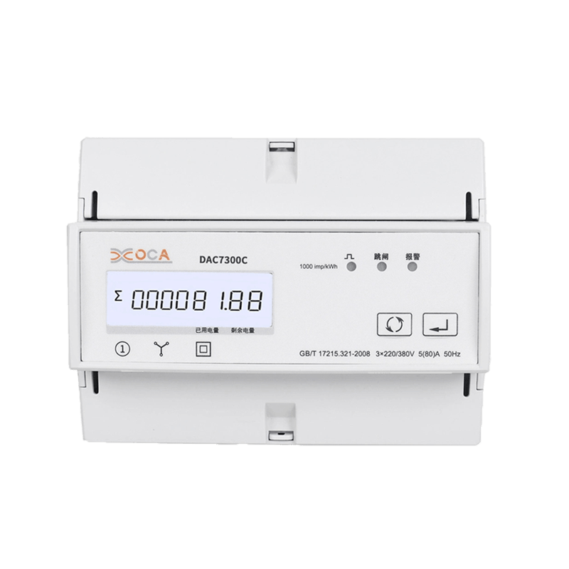 DAC7300C DIN-skinne Trefaset Modbus AC-relæ elektrisk energimåler