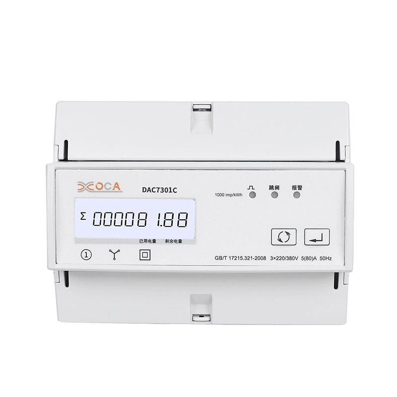 Dac7301c DIN-skinne AC Trefaset Modbus Tarif Elektrisk trådløs energimåler