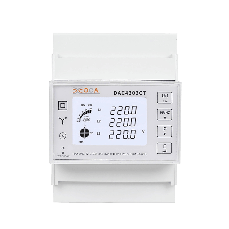 Dac4302CT DIN-skinne Trefaset Modbus Tuya Electric Energy Meter Power Meter