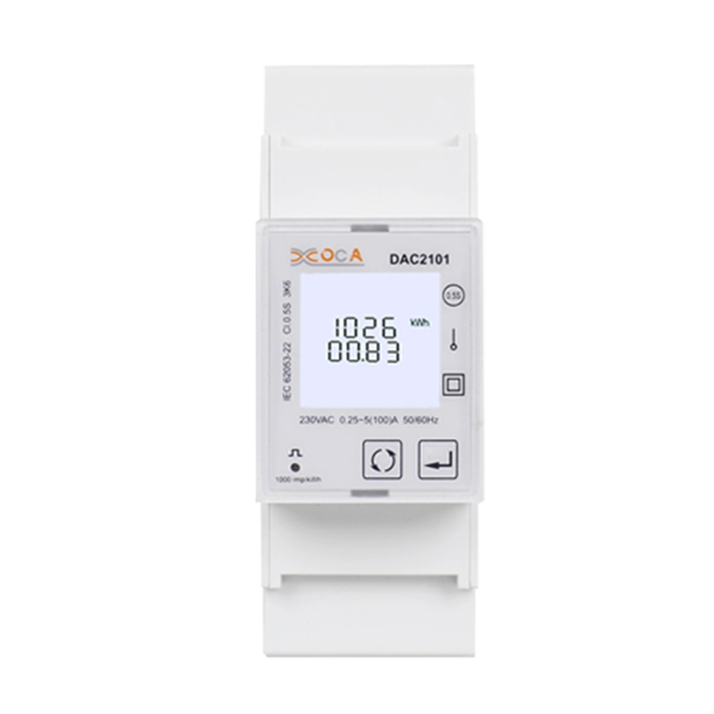 DAC2101 DIN-skinne Enkeltfaset LCD-skærm Multi-Tarif Modbus Power Meter