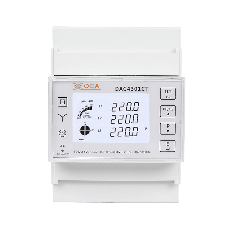 Dac4301CT DIN-skinne Modbus trefaset smart elektrisk energimåler