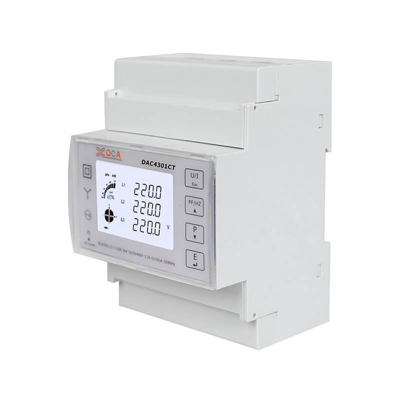 Dac4301CT DIN-skinne Modbus trefaset smart elektrisk energimåler