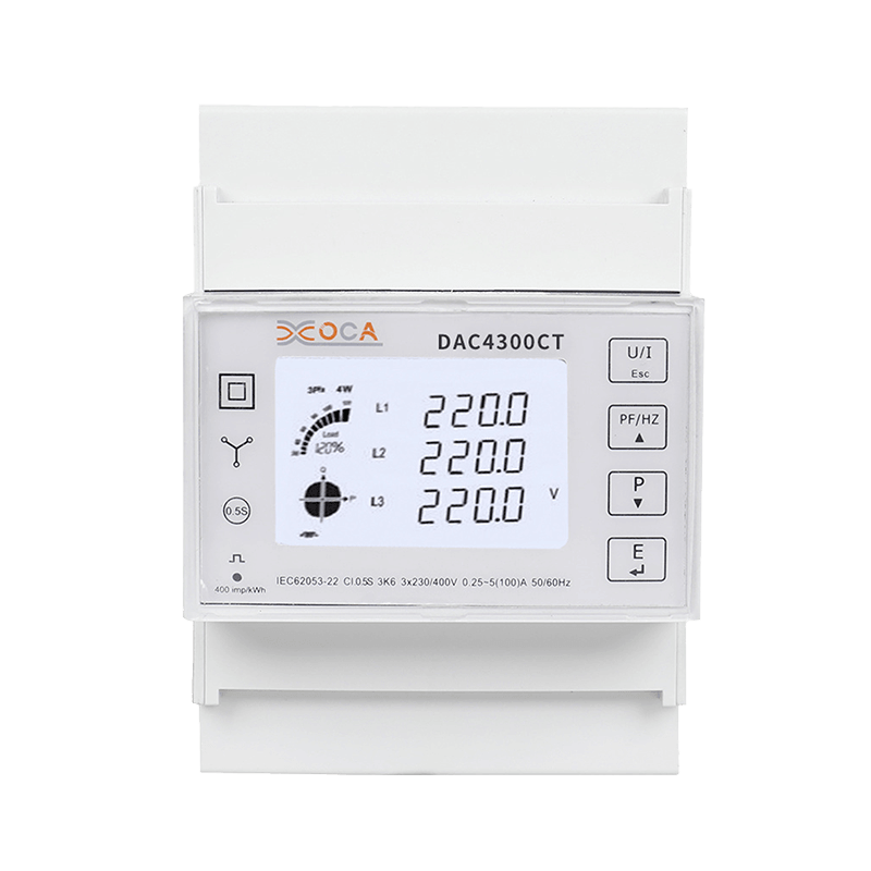 Dac4300CT DIN-skinne trefaset fireleder digital forudbetalt WiFi Smart energimåler