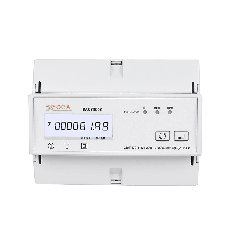 DAC7300C DIN-skinne Trefaset Modbus AC-relæ elektrisk energimåler