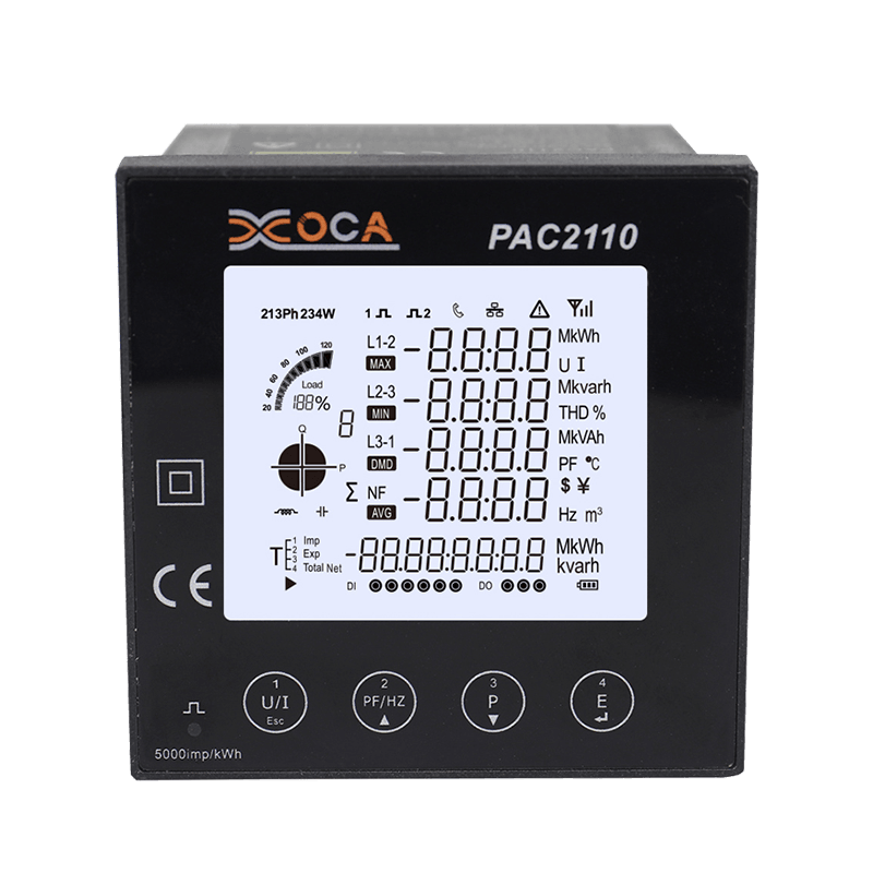 PAC2110 Multifunktion Smart WiFi LCD-panel Digital trådløs strømanalysator